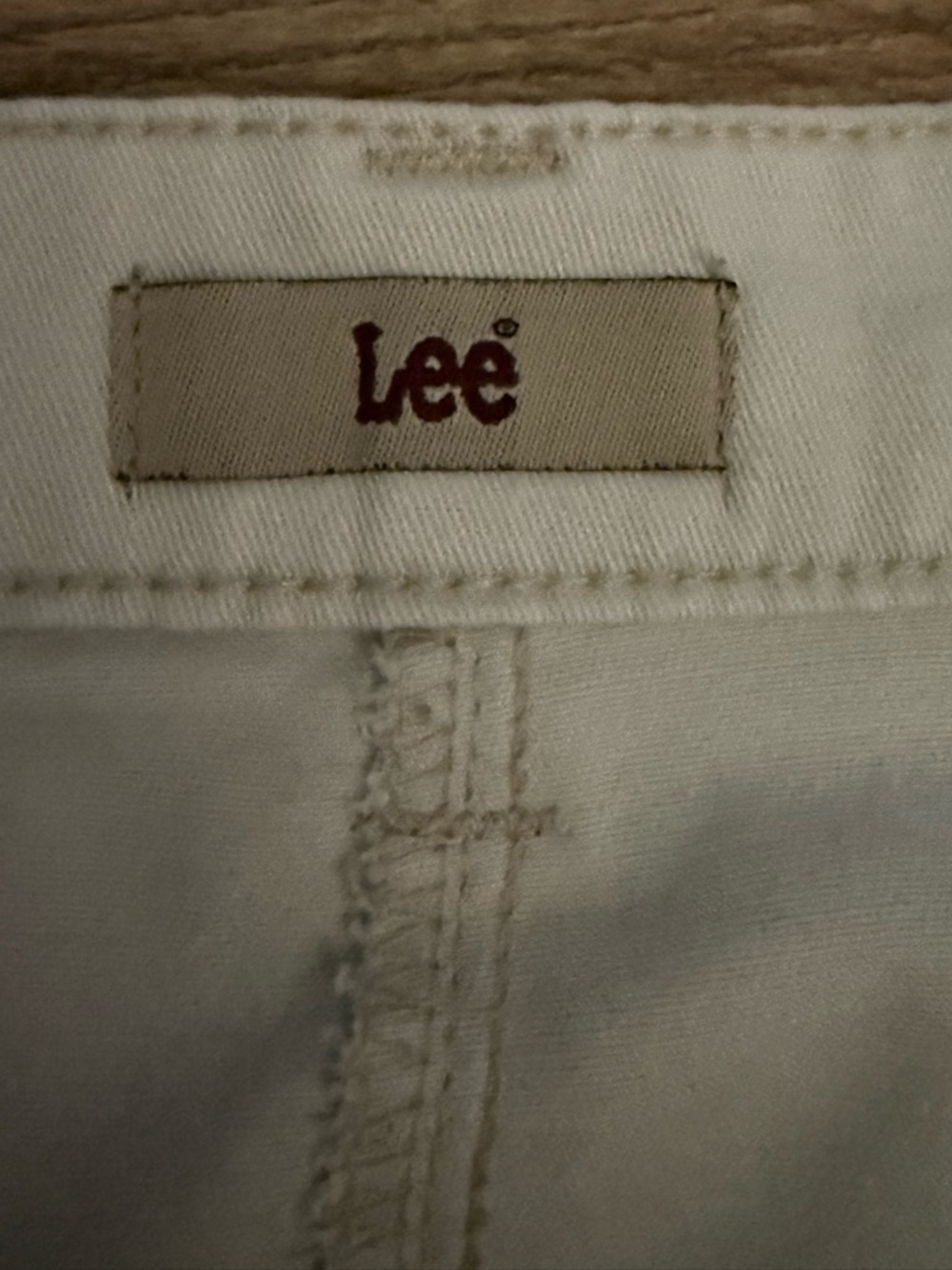 Vtg 90s Lee Chino Canvas Straight Long Skirt - Beige Utility Gorpcore •Size 16• - Picture 3 of 11